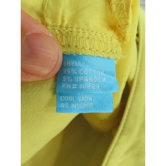 J McLaughlin Jeans Womens 6 Yellow Mid Rise Cotton Blend Stretch Tapered - Picture 8 of 8